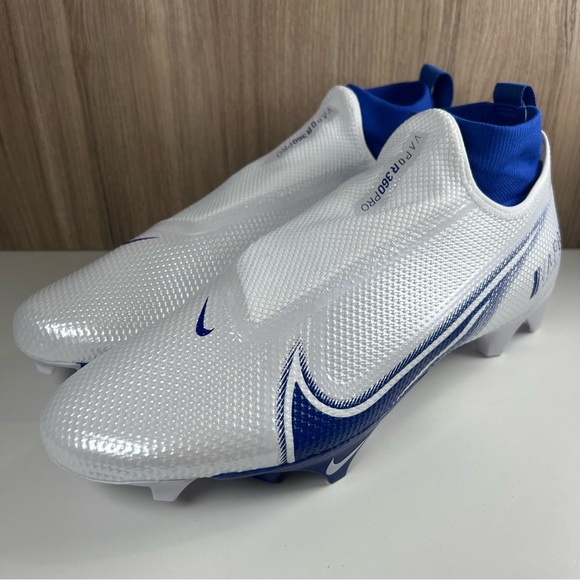 Nike Vapor Edge Pro 360 Football Cleat White Blue CV6345-107 Men’s Size 13 - Picture 9 of 10